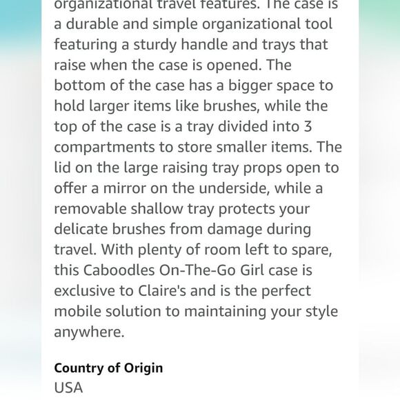 Caboodles  On-The-Go Girl Travel Cosmetic Organizer- Purple Marble - Picture 8 of 11